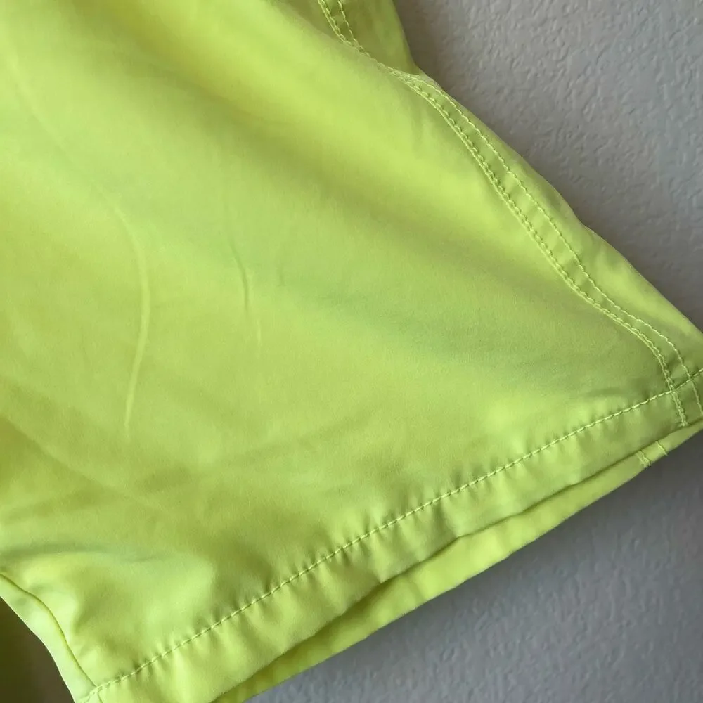GAP Kids Boys XXXL (18) Quick-Dry Lined Neon Yellow Green Drawstring Shorts